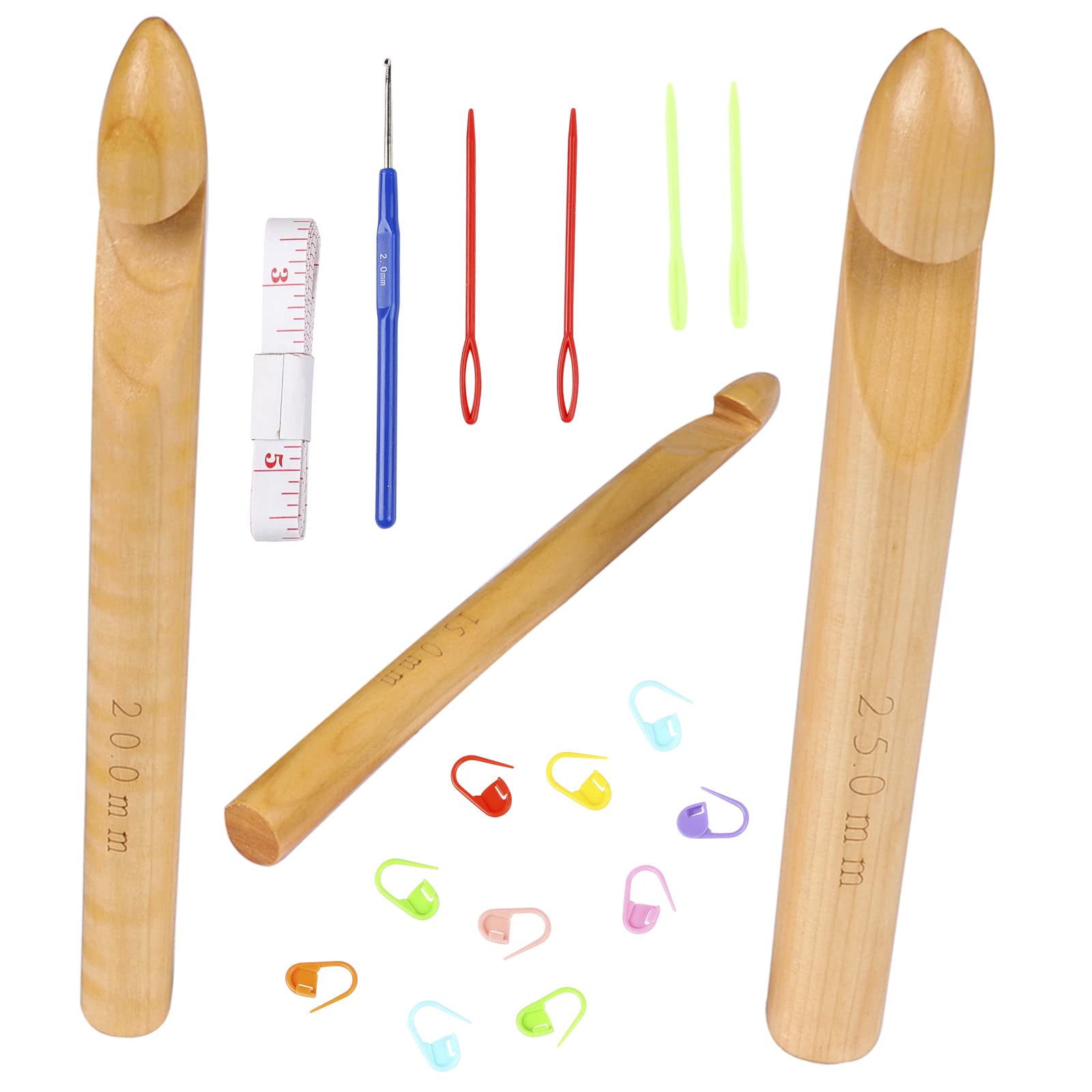 Amazon.co.jp: SUNCN ジャンボかぎ針 編み針 極太かぎ針 3本セット